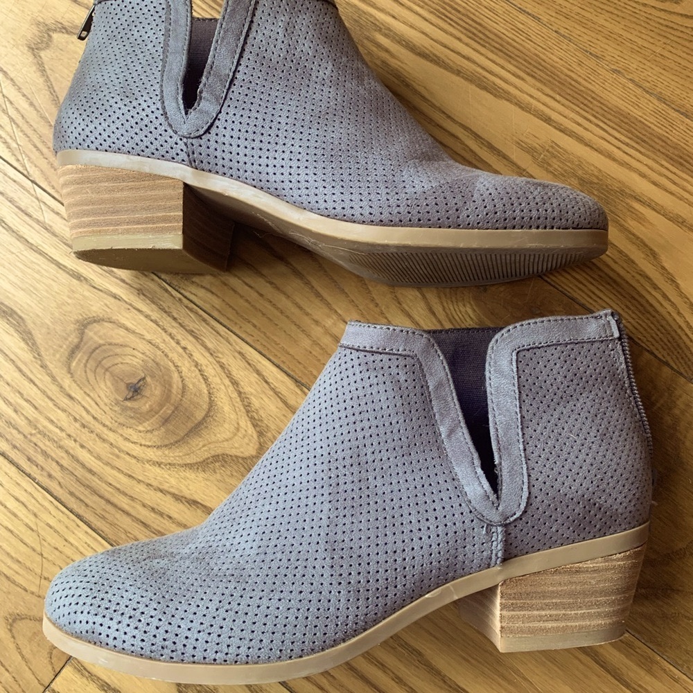 Call It Spring Gray Faux Suede Ankle Boots